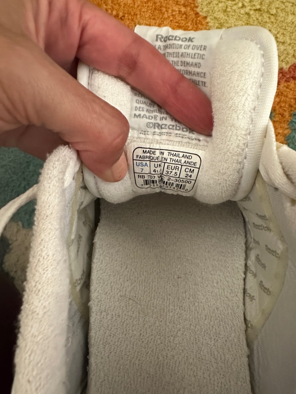 Reebok Classic White Leather Low-Top Sneakers 7 - Picture 5 of 5